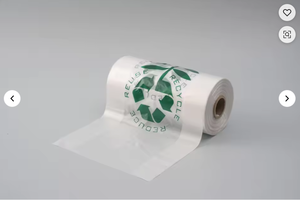 Rouleau de sacs en plastique pour produits, LDPE, perforés, sacs à déchirer avec ligne de perforation transparente pour une utilisation facile - Product Image 2