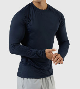 Chemise de compression pour couche de base pour hommes Vêtements athlétiques de yoga et de fitness Chemises en polyester de compression à manches longues Couche de base pour hommes - Product Image 6