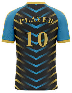 เสื้อฟุตบอลโพลีเอสเตอร์100% สั่งทำโลโก้ได้ผ้านุ่มชื่อเลขเสื้อสโมสรแบบสั่งทำ - Product Image 5