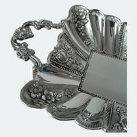 Bol de service rectangulaire en argent, design pour les fonctions de mariage, les occasions festives, les buffets et les centres de table à la maison