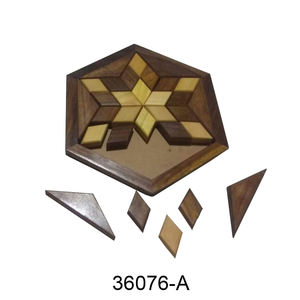 Regalos personalizados a mano, rompecabezas cuadrado de madera, juego de madera Natural, juego de interior, rompecabezas para la venta, rompecabezas hecho a mano de madera - Product Image 4