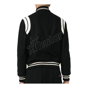 Veste de baseball de luxe pour homme, qualité supérieure, manches en laine, corps en laine, manches longues, style Letterman, hiver, OEM - Product Image 2