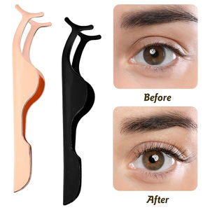 Pince à cils de qualité supérieure 4.13 pouces en acier inoxydable applicateur de cils pince à épiler avec papier personnalisé enduit - Product Image 6