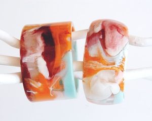 Exagéré Éblouissant Multicolore Carré Acrylique Bracelet Large Irrégulier Bijoux pour Femmes Résine Bracelet Perle Bracelets & Bracelets - Product Image 2