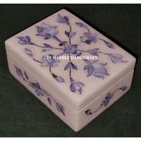 Cajas de joyería con Incrustaciones de nácar hechas a mano de lujo indio Material de mármol para collar decoración del hogar caja de regalo por mayorista