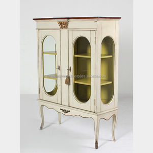 Serie de Armarios de Madera Indonesia 5003 Hechos de Madera de Caoba de Alta Calidad con Puertas de Vidrio Transparente - Product Image 1