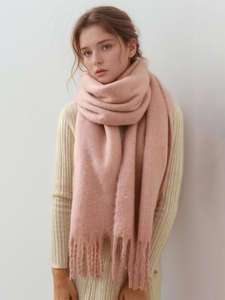 Boho Style Crochet <b>Shawl</b> Soft <b>Warm</b> Tassel <b>Wrap</b> Perfect for Autumn Winter Layering - Product Image 4
