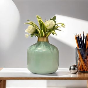 Florero Moderno de Metal Aqua para Decoración de Mesa en Hogar y Oficina, Bodas, Ecológico y de Alta Calidad - Product Image 2