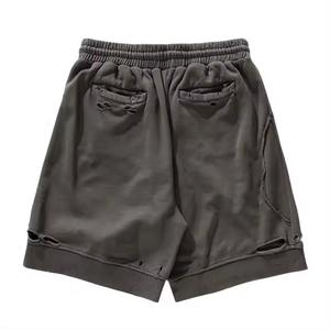 กางเกงขาสั้นผ้าแคนวาสผู้ชาย ล้างสีแบบแอซิดวอช สไตล์วินเทจ ระบายอากาศได้ดี เอวยางยืด ไซส์ใหญ่ เหมาะสำหรับออกกำลังกาย วิ่ง หรือใส่ทำงาน - Product Image 2