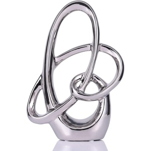 Sculpture abstraite en métal avec motif floral couleur or fait à la main Art contemporain pour la maison bureau jardin mariage décor affichage - Product Image 6