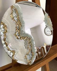 Wholesale Handmade Rectangle Modern <b>Photo</b> <b>Frame</b> with Buffalo Bone Druzy Slice for Home & Wedding Decor - Product Image 4