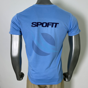 เสื้อยืดซับลิเมชั่นคุณภาพสูงขายดีสำหรับเด็กผู้ชายและผู้ใหญ่ น้ำหนักเบา ระบายอากาศได้ดี เสื้อยืดผู้ชาย พิมพ์โลโก้ตามสั่ง - Product Image 3