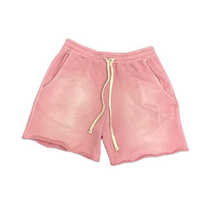 ¡Novedad de 2025! Pantalones cortos de algodón lavados con ácido Vintage de peso pesado totalmente personalizados para hombre, pantalones cortos deportivos de carga con dobladillo crudo para gimnasio, pantalones cortos personalizados de malla informal - Product Image 6