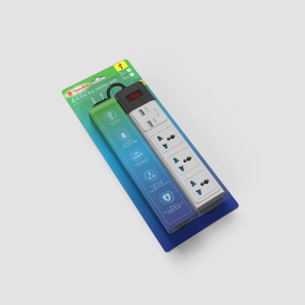 Botão de interruptor de placa de alimentação com 2 portas USB e 3 saídas, compatível com plugue JP AU dos EUA, UE e Dong