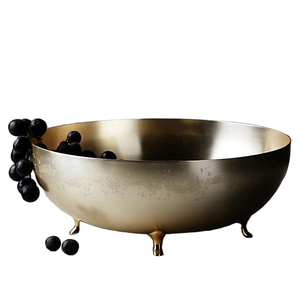 Elégant bol de service en acier inoxydable doré et argenté avec bol extérieur doré et intérieur argenté - Product Image 6