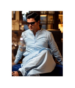 Kurta de Talla Grande con Diseño Bordado para Hombre, Kurta Pajama, Salwar Kameez, Shalwar, Diseños Indios y Pakistaníes - Product Image 2