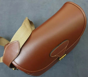 Pochette MOLLE en cuir véritable marron pour cartouches de chasse et de tir, grossissement élevé 10x/8x, robuste et durable - Product Image 3