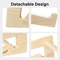 Support d'ordinateur portable pour bureau Support d'ordinateur portable en bois Support MacBook ergonomique en bois Support pour ordinateur portable en bois Compatible avec MacBook/Dell