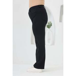Pantalones de Punto Rectos Azul Marino para Mujer Talla Grande RMG con Mezcla de Elastano para Comodidad y Estilo en Invierno - Product Image 2
