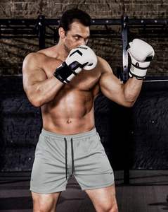 Short de sport d'été en maille ample pour homme Joggers de gym pour la musculation Fitness décontracté plage extérieur Anti-rides solide - Product Image 2