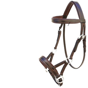 Brida Western COB de cuero negro BITLESS SIDEPULL con RIENAS Productos para caballos - Product Image 1