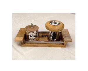 Brûleur de Bakhoor de forme ronde en bois Mabkhar de meilleure qualité pour la décoration d'hôtel et de restaurant - Product Image 6