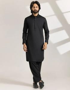 2025 traje informal Shalwar Kameez para hombre, fabricación profesional, conjunto de 2 piezas de manga larga con botones, estilo tradicional - Product Image 2