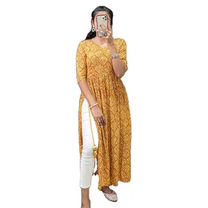 Cotton Kurti Flaunting our collection of rayon cotton through this classy nayra dress to Adorn your wardrobe