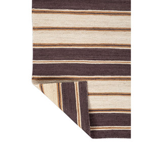 Tapis tissés plats Nomadic Threads PDJT-777 en jute et chanvre rayés ivoire pour usage domestique - Product Image 5