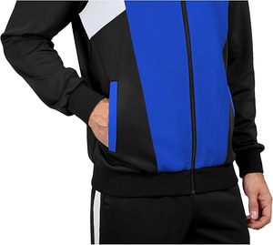 Conjunto Deportivo Unisex ATHLOTIC de Felpa, Spandex/Poliéster, Cintura Doble, Pierna Ancha, Cordón Ajustable, Transpirable, Largo Completo, para Invierno - Product Image 1