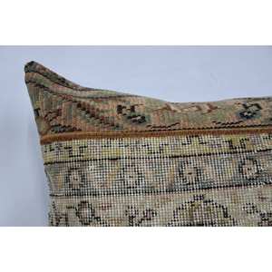 Cojín de lana con patrón Vintage bohemio Beige, cojín bordado de 28x28 pulgadas, cojín decorativo tejido para Navidad - Product Image 2