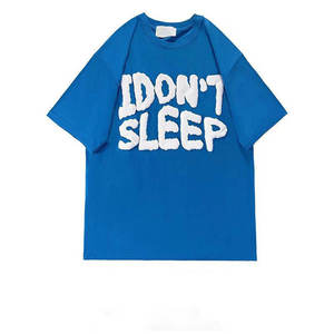 Camiseta con estampado de soplo personalizado logotipo gráfico de alta calidad de gran tamaño 100% algodón camiseta Unisex 3D Puff estampado camisetas para hombre - Product Image 1