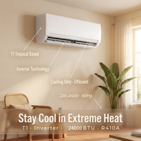 Climatiseur split inverter 24000 BTU, refroidissement uniquement, R410a T3, mural, pour les magasins et restaurants au Sénégal