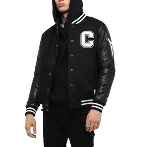 Fabricant OEM, veste de baseball varsity personnalisée de haute qualité, col rond, toile de printemps, coupe-vent, vintage pour hommes - Product Image 6