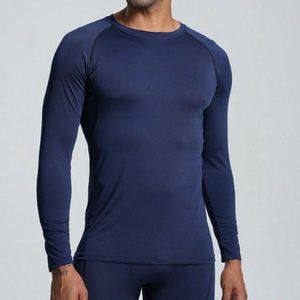 เสื้อแรชการ์ดแขนยาวพิมพ์ลายสำหรับผู้ชายเสื้อแรชการ์ดแบบซับลิเมชันงานออกแบบชุดฟิตเนสของคุณเอง - Product Image 3