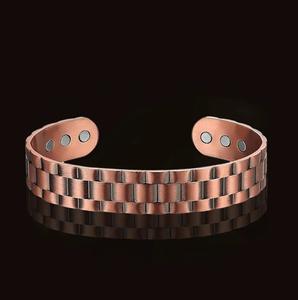 Pulseras de Cobre Sólido de Alta Calidad para Sanación, Brazaletes de Seda, Brazaletes de Cobre Puro al 99.99% para Mujer - Product Image 1