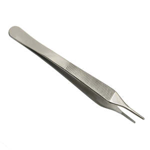 Fórceps de tejido quirúrgico de acero inoxidable de alta calidad Fórceps de disección Adson 1 2 dientes 180mm Instrumentos quirúrgicos - Product Image 6