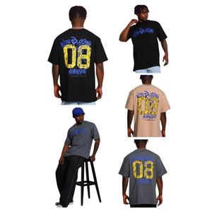 Camiseta de Corte Regular, Talla Grande, Tejido Grueso, 100% Algodón, Formal para Hombre, Bordada, con Serigrafía, Transpirable - Product Image 4