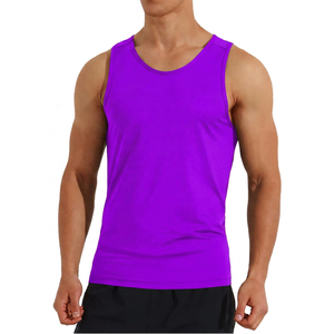 Camiseta sin Mangas para Hombre, Color Verde Sólido, Cuello Redondo, Tejida, Transpirable, Informal - Product Image 6