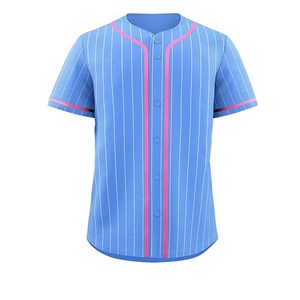 Nueva camiseta de béisbol de alta calidad para hombre, color verde con rayas, OEM, rayas lisas, transpirable, 100% poliéster. - Product Image 3