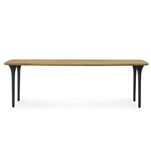 Solid Mango Wooden Handcrafted Soft Edges Industrial With Modern Cast <b>Metal</b> <b>Legs</b> Sandblasted & <b>Black</b> Finish Kitchen Dining <b>Table</b> - Product Image 3