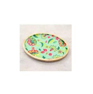 Assiettes rondes en bois émaillé avec imprimé pour cuisine et hôtels, 12 pièces, nouveau Design - Product Image 1