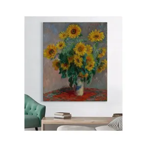 Fida Monet Sunflowers in a Vase <b>Canvas</b> Print - Product Image 6