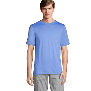 Tissu de qualité de marque 100% polyester matériel t-shirt pour hommes vente 100% coton hommes demi manches t-shirt impression personnalisée - Product Image 2