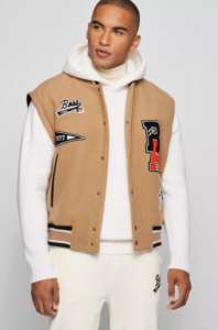 Chaqueta Universitaria Ligera Personalizada para Hombre, Mangas de Cuero, Chaqueta de Invierno de Alta Calidad, Estilo Letterman para Exteriores - Product Image 2