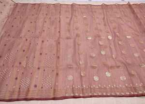 Exclusivo de calidad de exportación Deshi Dhakai Jamdani Sharee para mujer JAMDANI FABRIC Blue RED GREEN Golden Sky Blue de Bangladesh - Product Image 4