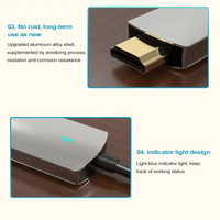 Cable USB C a HDMI 4K 60Hz, Adaptador Tipo C a HDMI, Compatible con Thunderbolt 3, Aluminio Chapado en Oro para MacBook iPad Pro