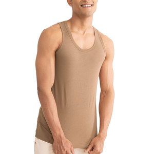 Débardeur de sport décontracté pour homme, fibre de bambou/coton de haute qualité, respirant, anti-boulochage, personnalisable, nouveau design, tricot - Product Image 1