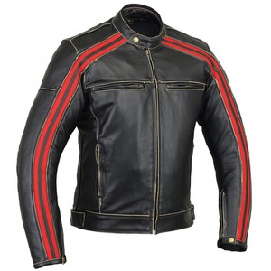Chaqueta vaquera de cuero PU para hombre con diseño acolchado de esponja en el hombro y chaquetas de cuero vaquero de manga larga - Product Image 1
