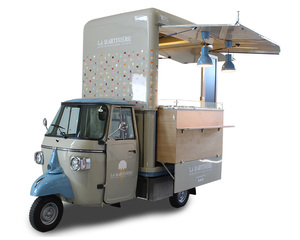 Tricycle alimentaire électrique, chariot de restauration mobile à trois roues, résistant à la rouille, garantie 5 ans, café, pizza, tacos, glaces, hot-dogs - Product Image 3